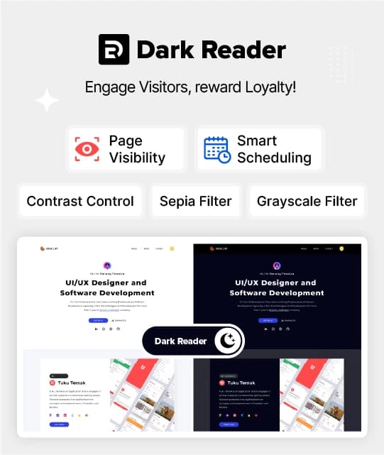 Dark Reader interface preview