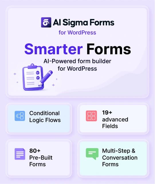 Sigma Forms interface preview