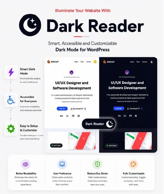 Dark Reader interface preview