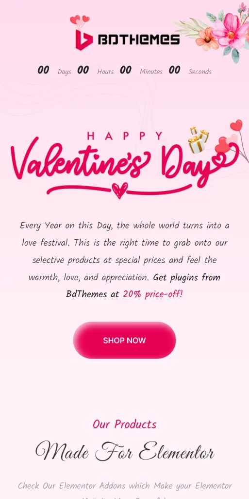 Event landing page