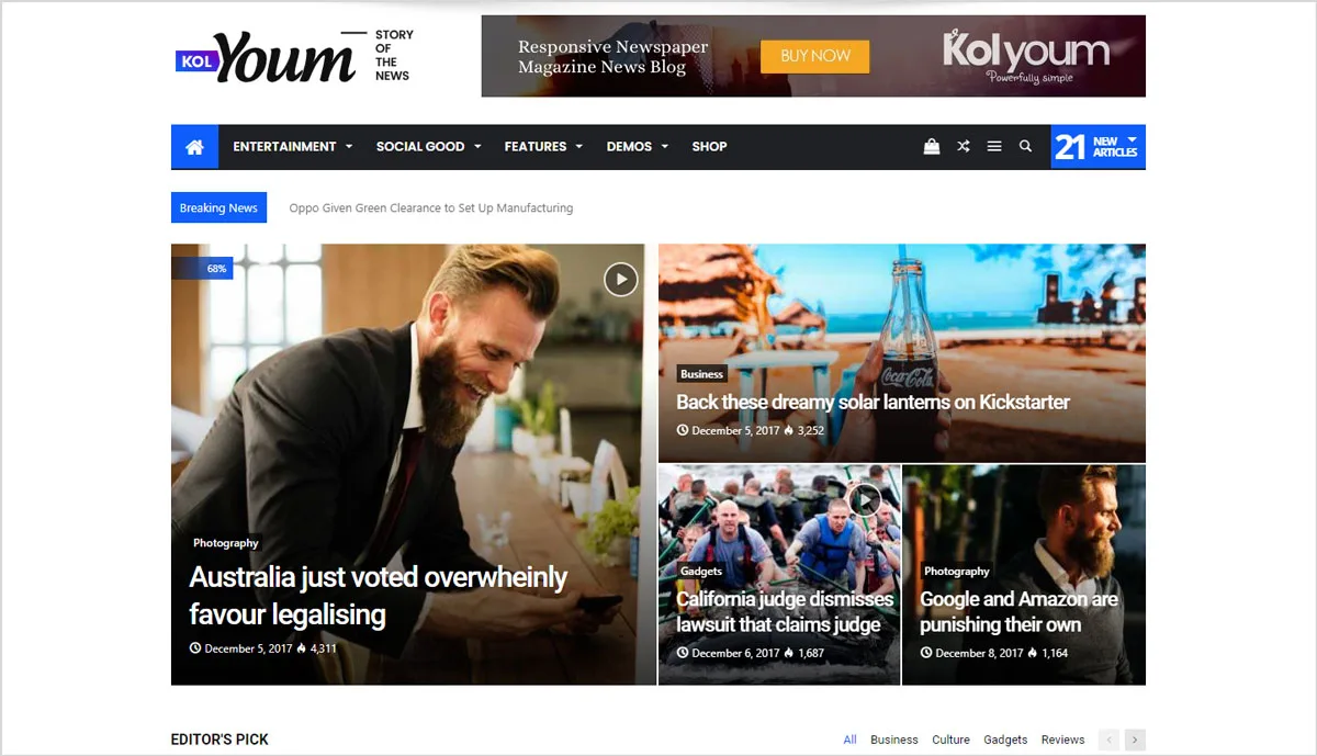 40+ Creative and AdSense Optimized WordPress Themes