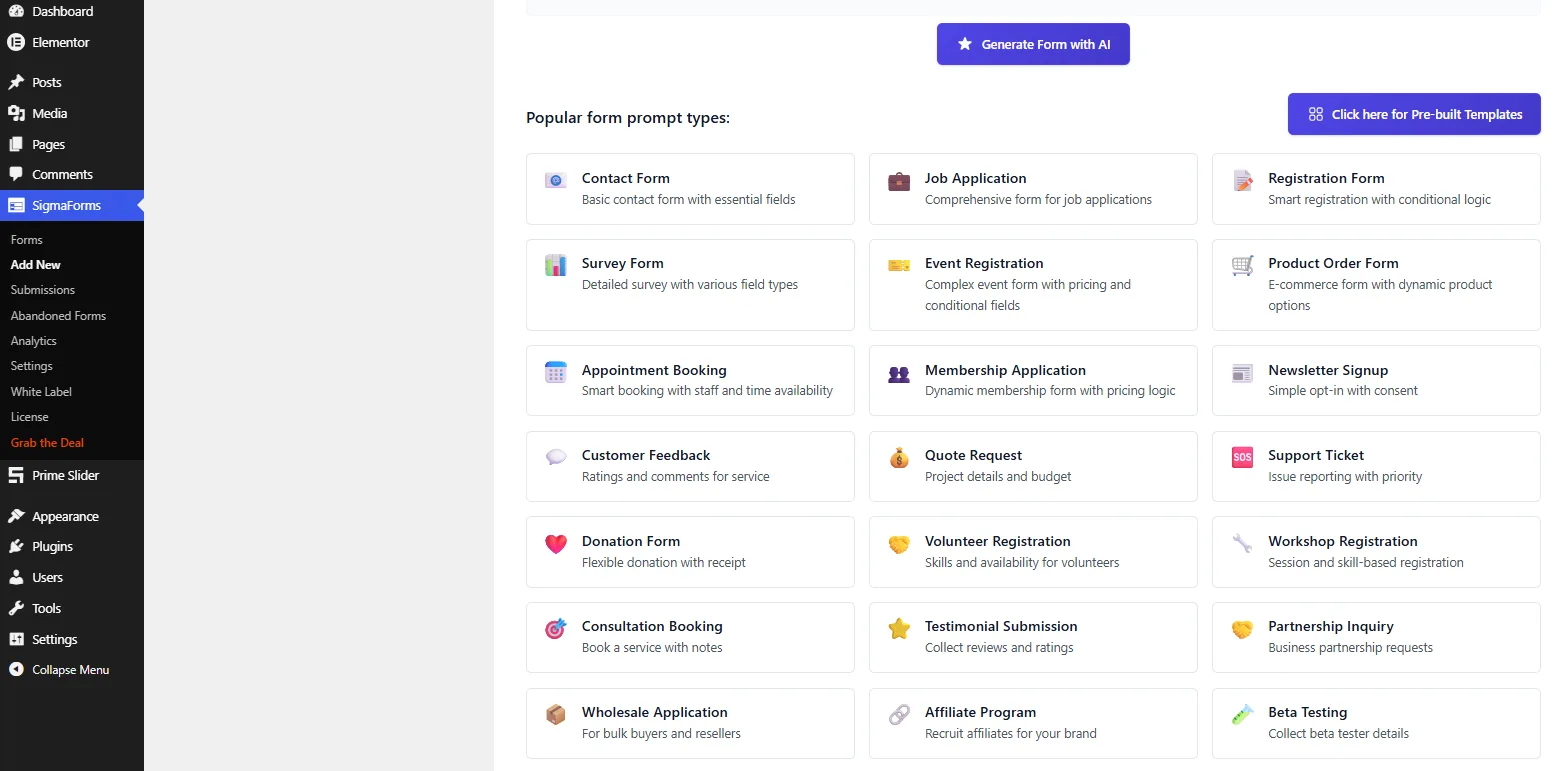 Configure anonymous feedback form settings in Sigma Forms