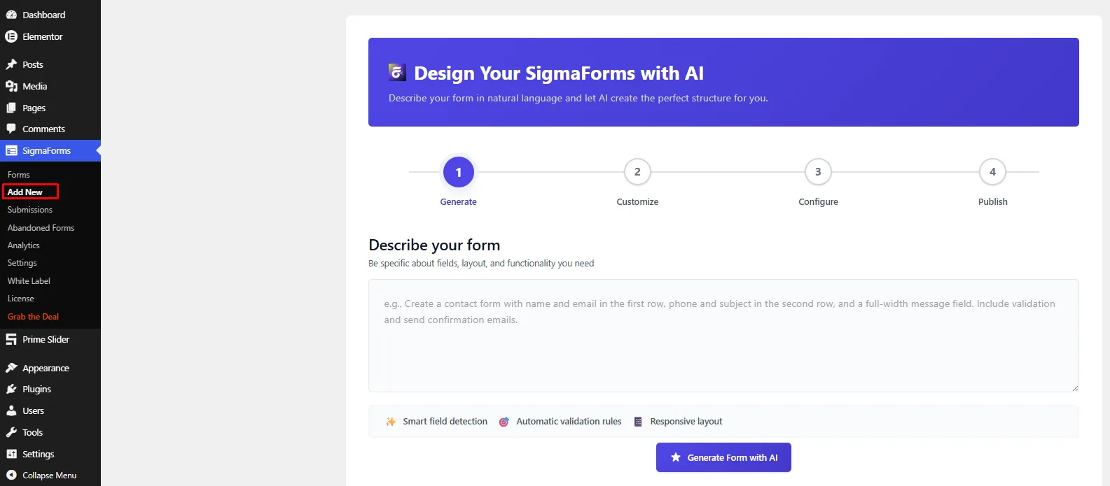 Sigma Forms pre-built form templates
