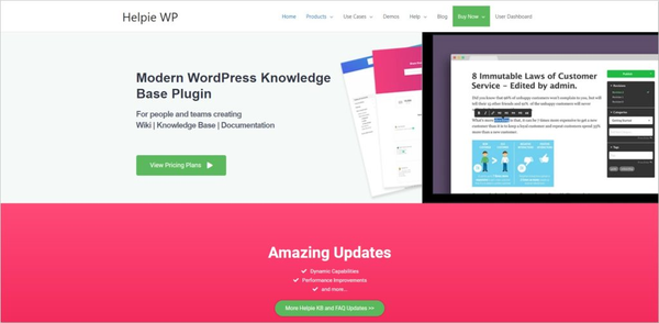 best knowledge base plugin for wordpress - helpie