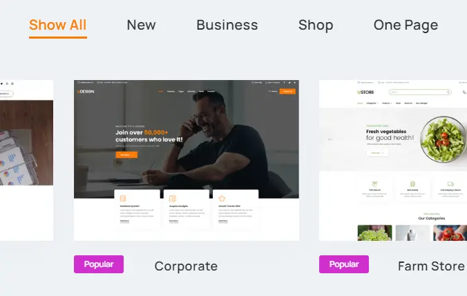 uDesign theme