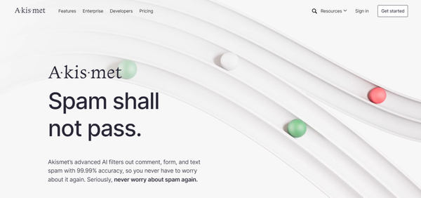 Akismet plugin homepage image