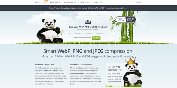TinyPNG website homepage