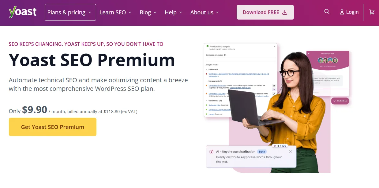 Yoast SEO plugin interface