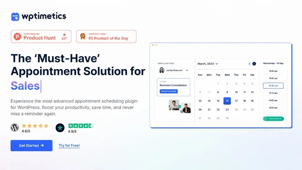 WPTimetics appointment scheduling plugin
