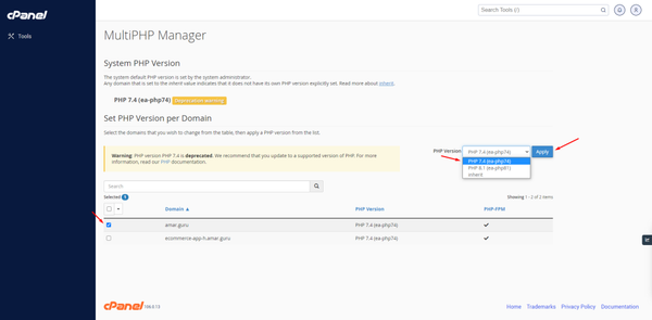 cPanel-or-FTP-PHP-switching-method