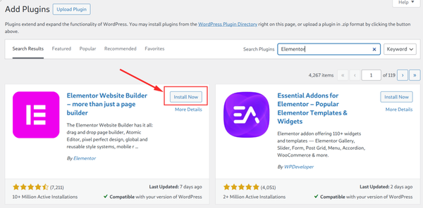 WordPress plugin installation interface screenshot