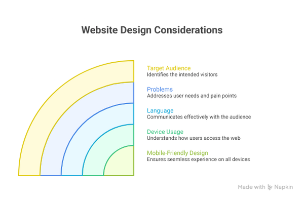 Website design considerations and elements