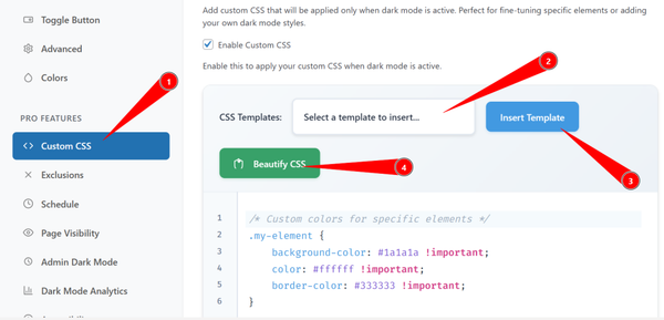 Add Custom CSS for Advanced Styling