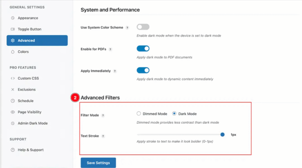 Set Advanced Filter Options for Enhanced Visual Control Set Advanced Filter Options for Enhanced Visual Control