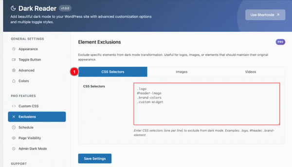 Exclude Specific Elements from Dark Mode Transformation Exclude Specific Elements from Dark Mode Transformation