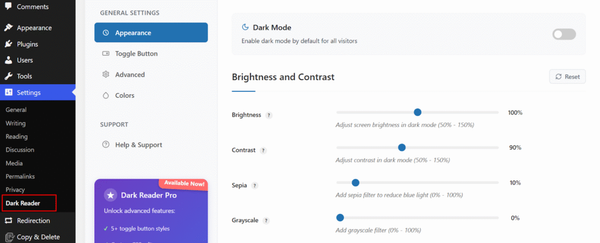 Configure Basic Dark Mode Appearance Settings Configure Basic Dark Mode Appearance Settings