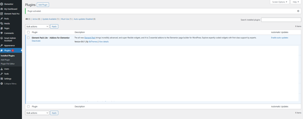 Plugin active