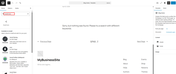 search for “social icon”