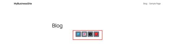 added social media icons