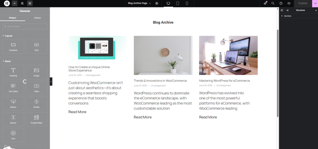 blogs are displayed