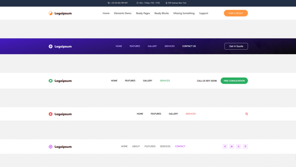 a screenshot of Element Pack template a screenshot of Element Pack template