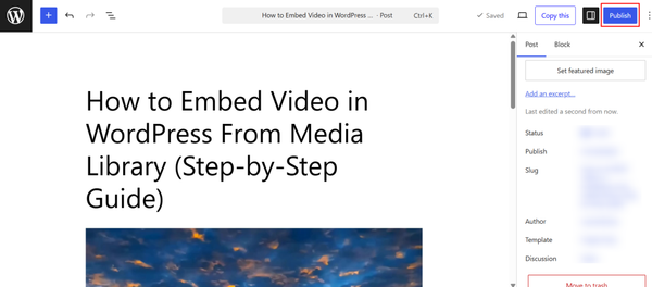 publish the blog