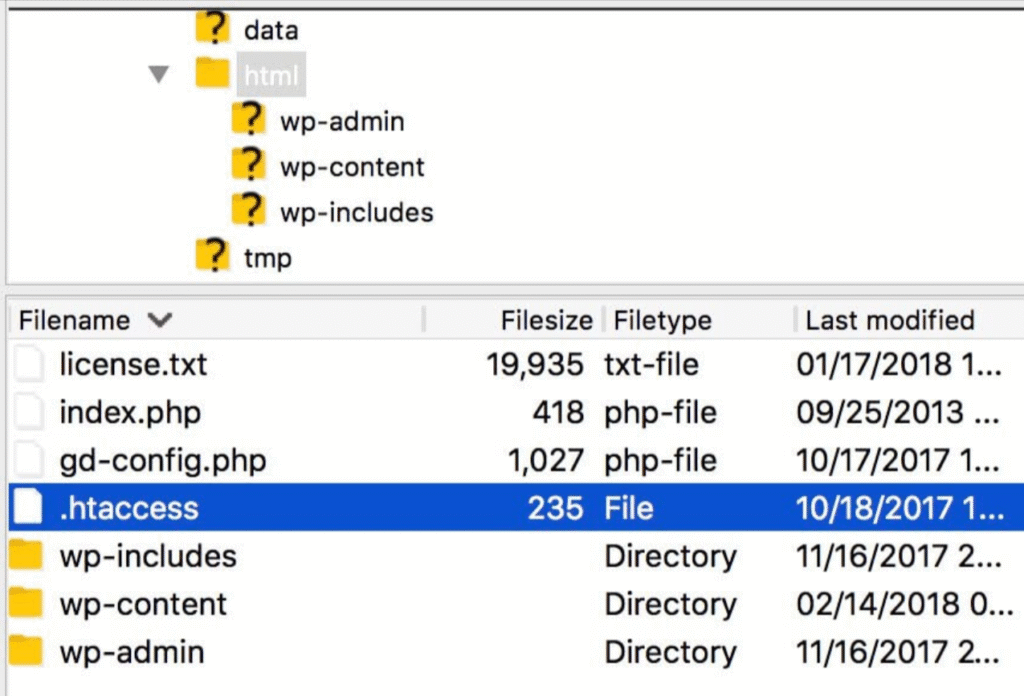 Locate your root folder public_html Locate your root folder public_html