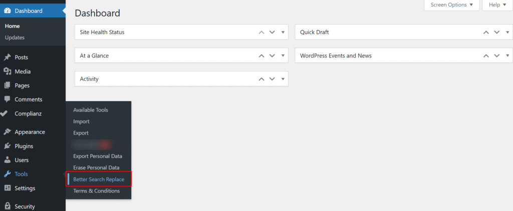Go to Tools in Better Search Replace plugin Go to Tools in Better Search Replace plugin