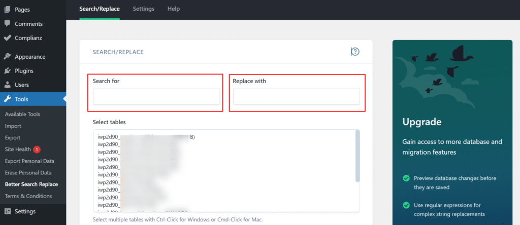 Replace With, enter the https:// version Replace With, enter the https:// version