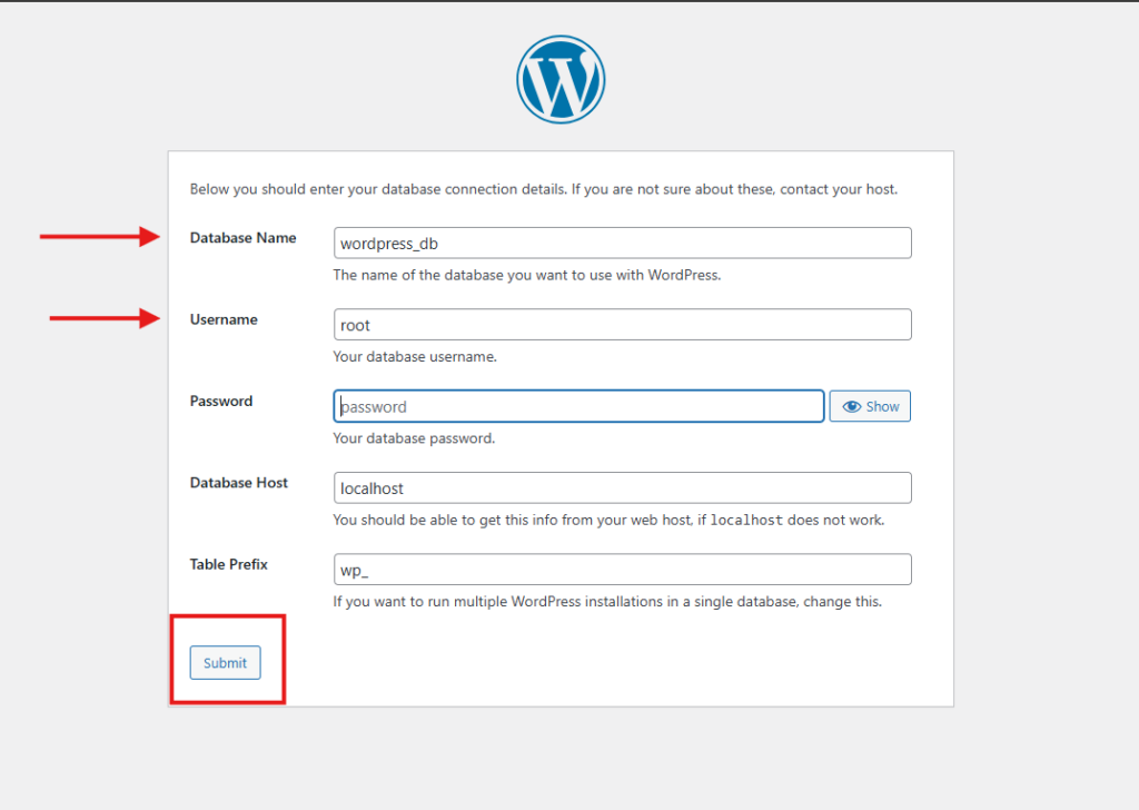 Image: Set Up Database Connection Image: Set Up Database Connection