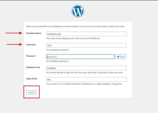 Image: Set Up Database Connection Image: Set Up Database Connection
