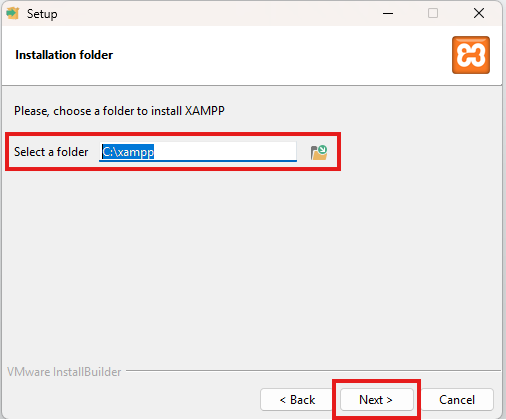 Image: Choose install folder Image: Choose install folder