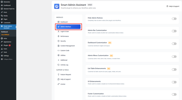 Smart Admin Assistant → Admin Interface Smart Admin Assistant → Admin Interface