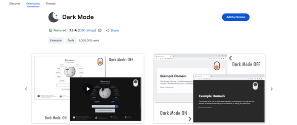 Dark Mode - Chrome Dark Mode Extension