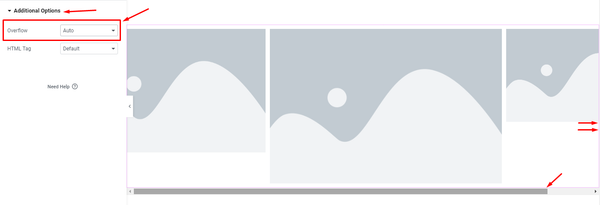 Overflow auto configuration for Flexbox