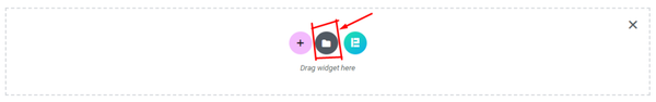 Elementor Template library quick button