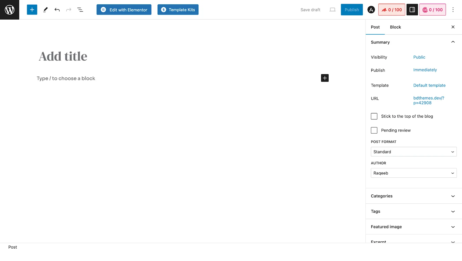 wordpress post editor preview