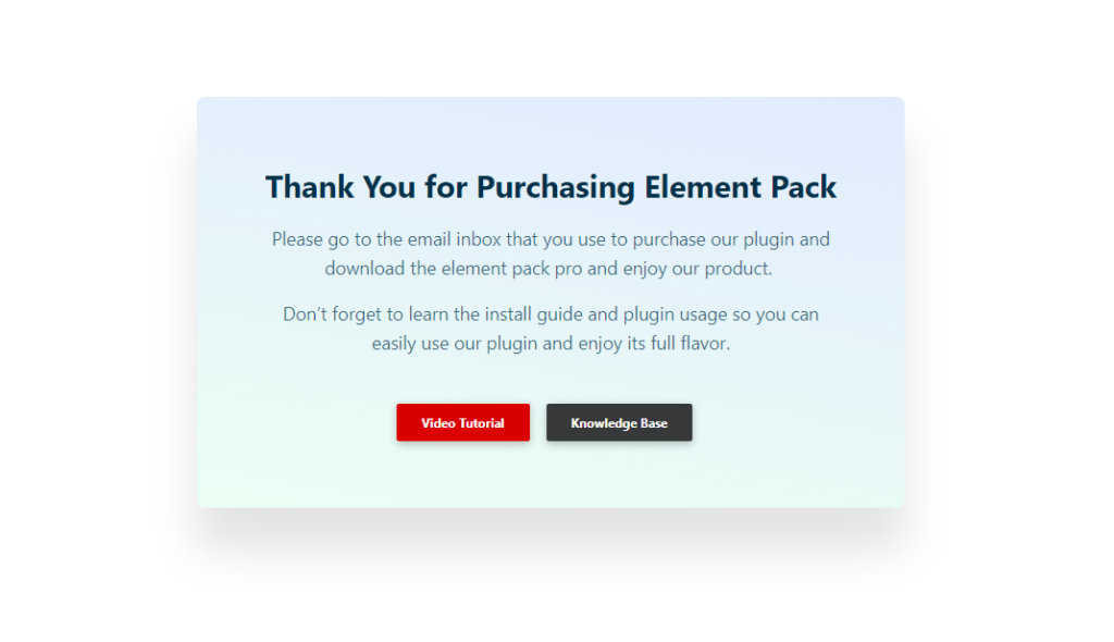 Premium plugin purchase confirmation Premium plugin purchase confirmation