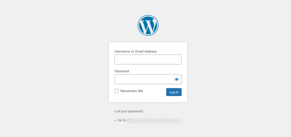 accessing the login page of your WordPress website