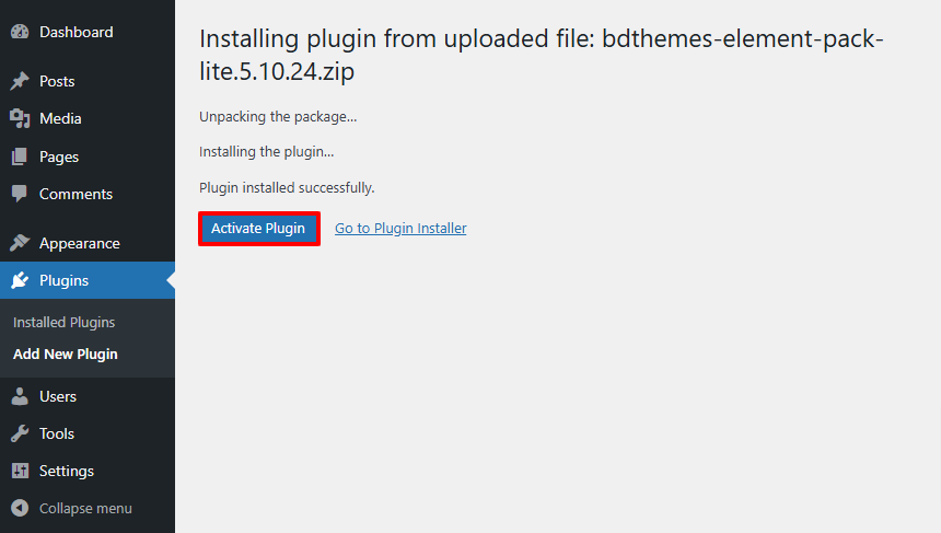 Activating WordPress plugin via Manual Method Activating WordPress plugin via Manual Method