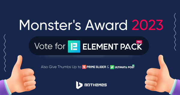 Monster’s Award 2023: Element Pack PRO for Best Elementor Plugin
