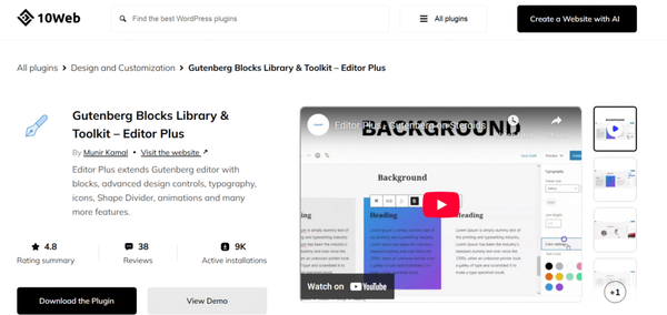 Editor Plus - Popular WordPress Block Plugin Editor Plus - Popular WordPress Block Plugin