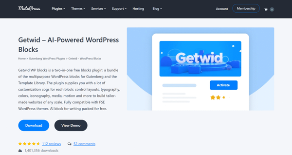 Getwid - Popular WordPress Block Plugin Getwid - Popular WordPress Block Plugin