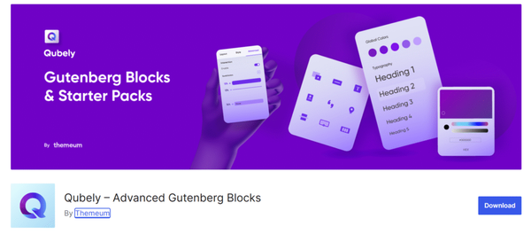 Qubely - Popular WordPress Block Plugin Qubely - Popular WordPress Block Plugin