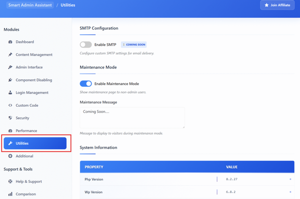 Utilities Features