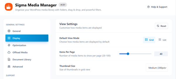 display settings