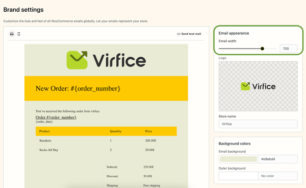 Define Email Width
