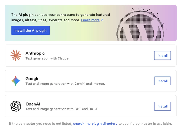 AI plugin installation options displayed