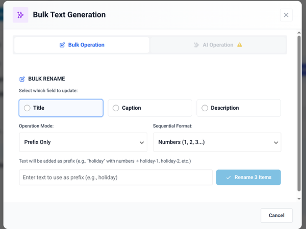 AI Metadata Generation