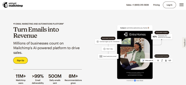 Mailchimp – Best for Email Marketing Automation
